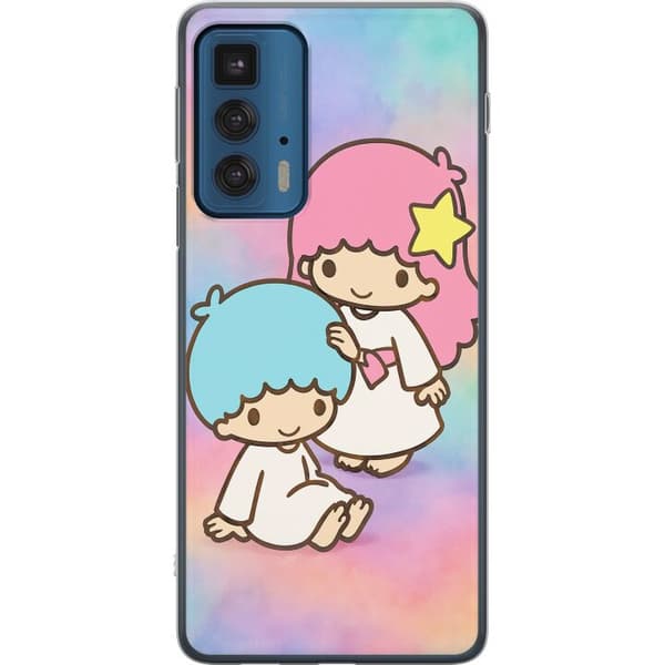 Motorola Edge 20 Pro Genomskinligt Skal Kawaii Sanrio Kiki Lola Little Twin Stars