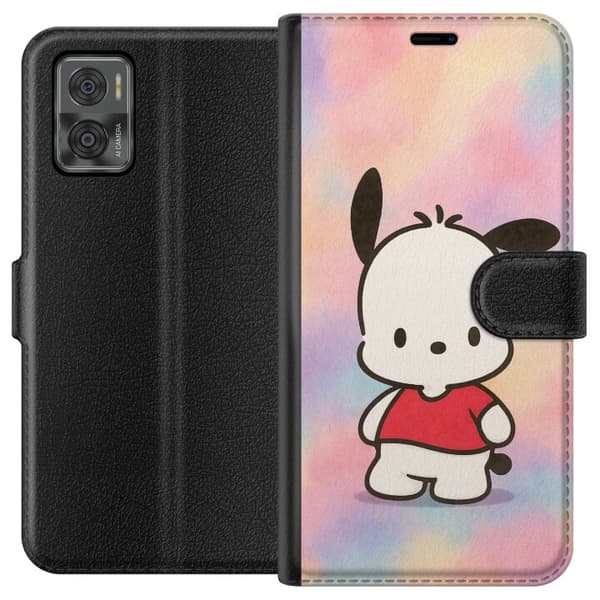 Motorola Moto E22i Plånboksfodral Kawaii Sanrio Pochacco