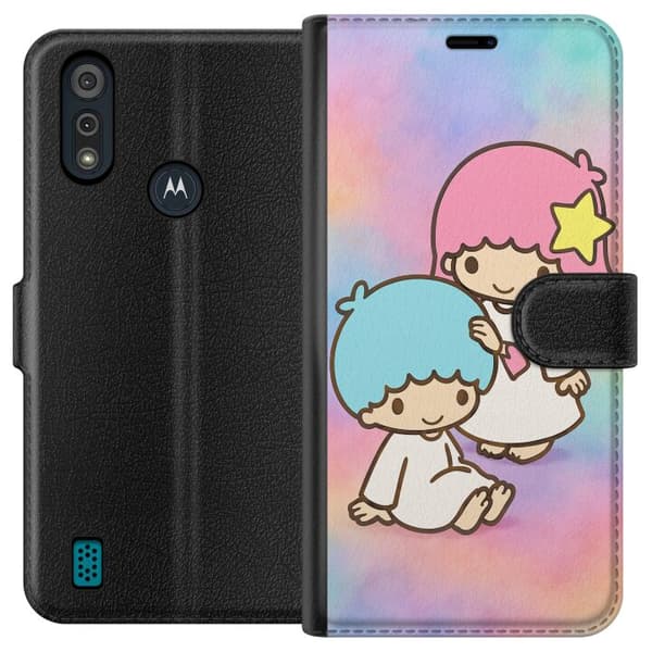 Motorola Moto E6i Lommeboketui Kawaii Sanrio Kiki Lola Little Twin Stars
