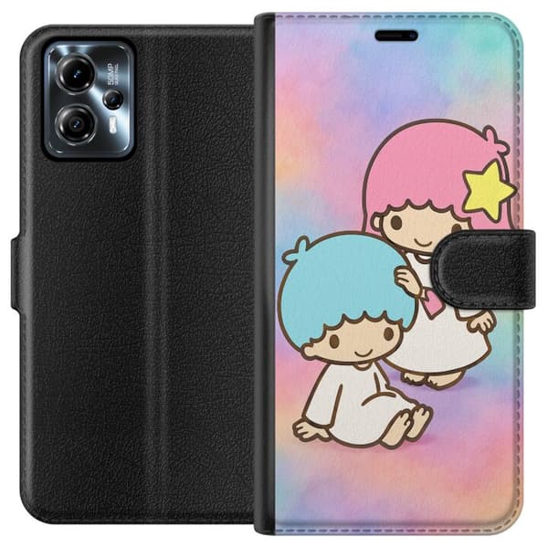 Motorola Moto G13 Plånboksfodral Kawaii Sanrio Kiki Lola Little Twin Stars