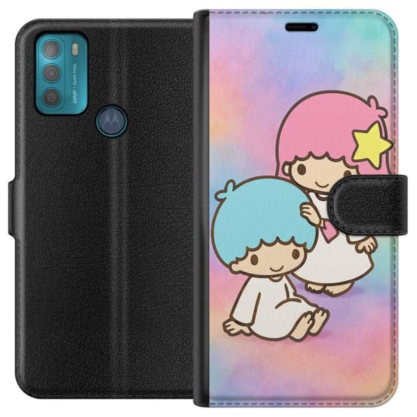Motorola Moto G50 Lompakkokotelo Kawaii Sanrio Kiki Lola Little Twin Stars