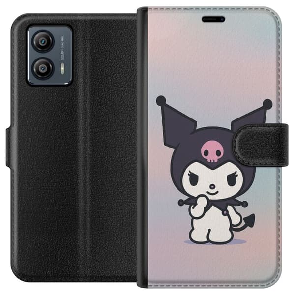 Motorola Moto G53 Lompakkokotelo Kawaii Sanrio Kuromi