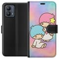 Miniatyrbild 1 av 3: Motorola Moto G53 Plånboksfodral Kawaii Sanrio Kiki Lola Little Twin Stars