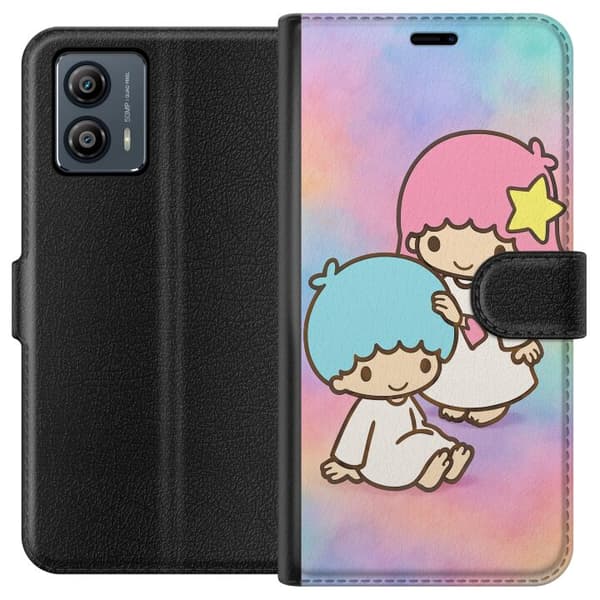 Motorola Moto G53 Plånboksfodral Kawaii Sanrio Kiki Lola Little Twin Stars