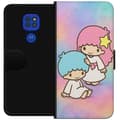 Miniatyrbild 1 av 3: Motorola Moto G9 Play Plånboksfodral Kawaii Sanrio Kiki Lola Little Twin Stars