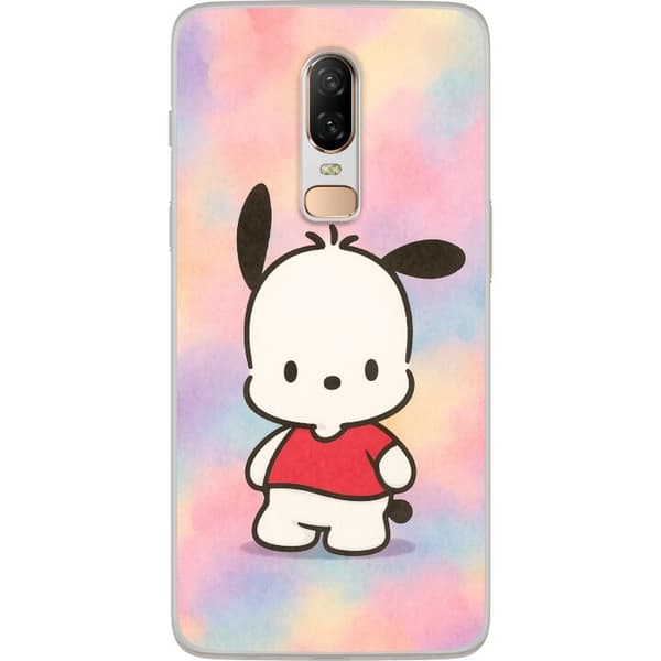 OnePlus 6 Läpinäkyvä kuori Kawaii Sanrio Pochacco