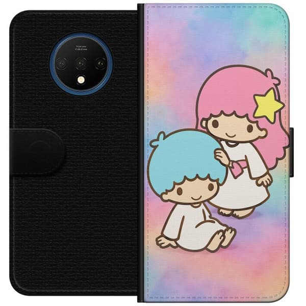 OnePlus 7T Tegnebogsetui Kawaii Sanrio Kiki Lola Little Twin Stars