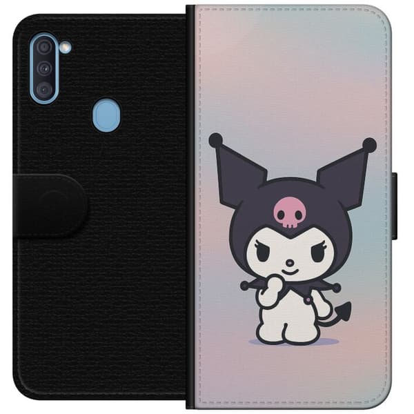 Samsung Galaxy A11 Tegnebogsetui Kawaii Sanrio Kuromi