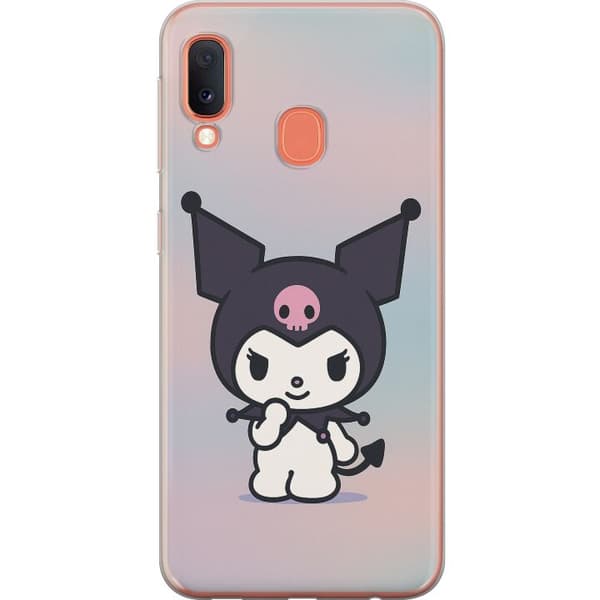 Samsung Galaxy A20e Genomskinligt Skal Kawaii Sanrio Kuromi