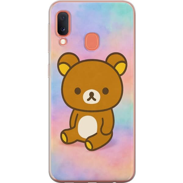 Samsung Galaxy A20e Genomskinligt Skal Kawaii Sanrio Rilakkuma