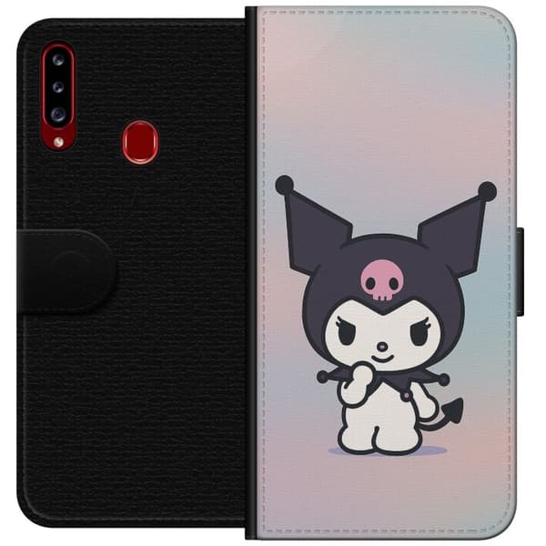 Samsung Galaxy A20s Tegnebogsetui Kawaii Sanrio Kuromi