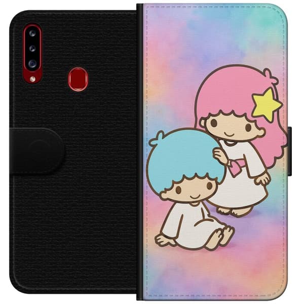 Samsung Galaxy A20s Tegnebogsetui Kawaii Sanrio Kiki Lola Little Twin Stars