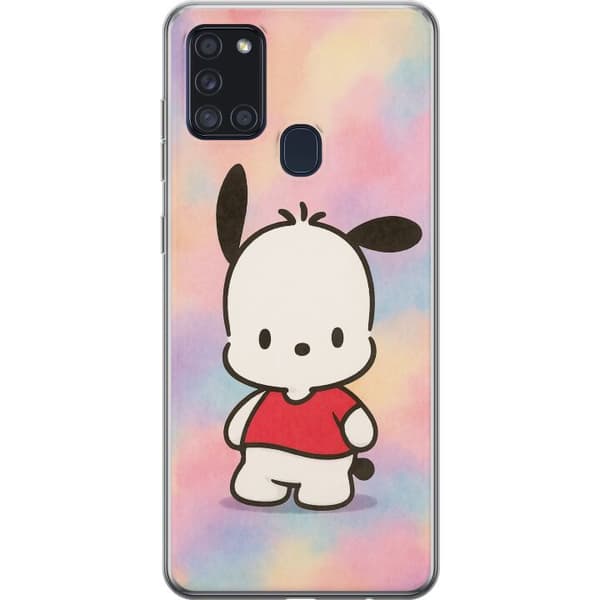 Samsung Galaxy A21s Genomskinligt Skal Kawaii Sanrio Pochacco