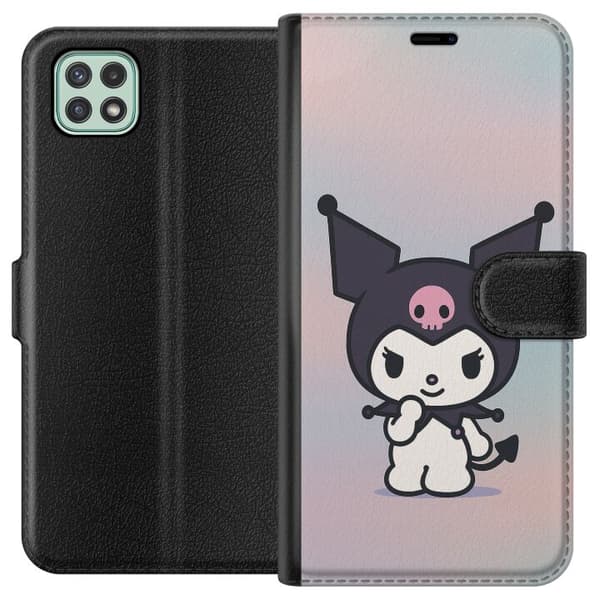 Samsung Galaxy A22 5G Lompakkokotelo Kawaii Sanrio Kuromi