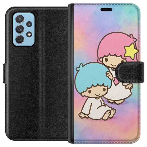 Samsung Galaxy A52 5G Lompakkokotelo Kawaii Sanrio Kiki Lola Little Twin Stars