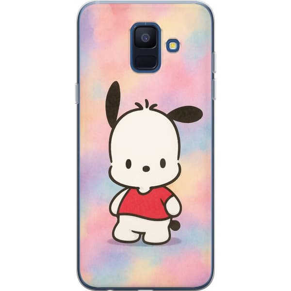 Samsung Galaxy A6 (2018) Läpinäkyvä kuori Kawaii Sanrio Pochacco