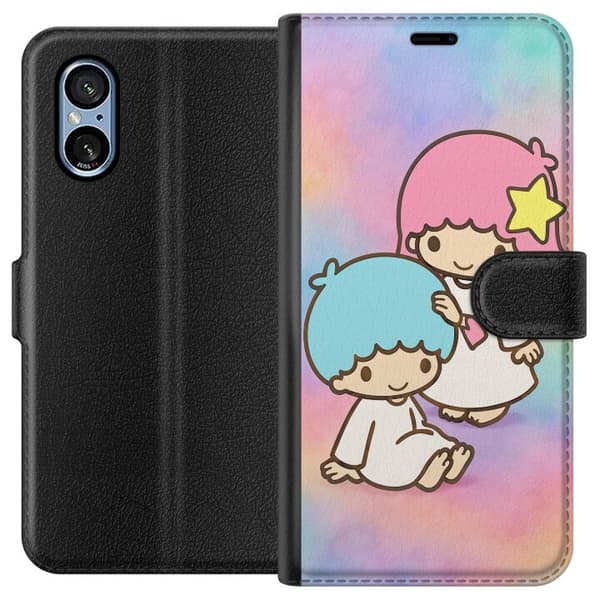 Sony Xperia 5 V Lompakkokotelo Kawaii Sanrio Kiki Lola Little Twin Stars