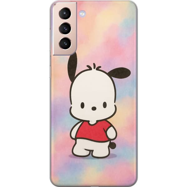 Samsung Galaxy S21 Genomskinligt Skal Kawaii Sanrio Pochacco