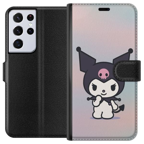 Samsung Galaxy S21 Ultra 5G Lompakkokotelo Kawaii Sanrio Kuromi