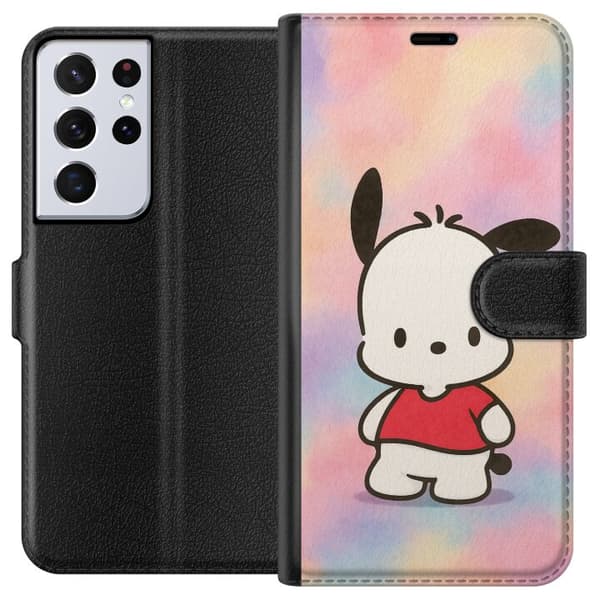 Samsung Galaxy S21 Ultra 5G Lompakkokotelo Kawaii Sanrio Pochacco