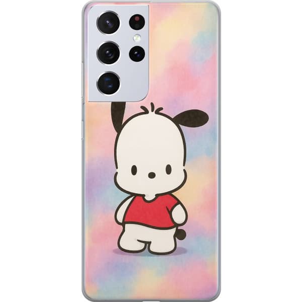 Samsung Galaxy S21 Ultra 5G Genomskinligt Skal Kawaii Sanrio Pochacco