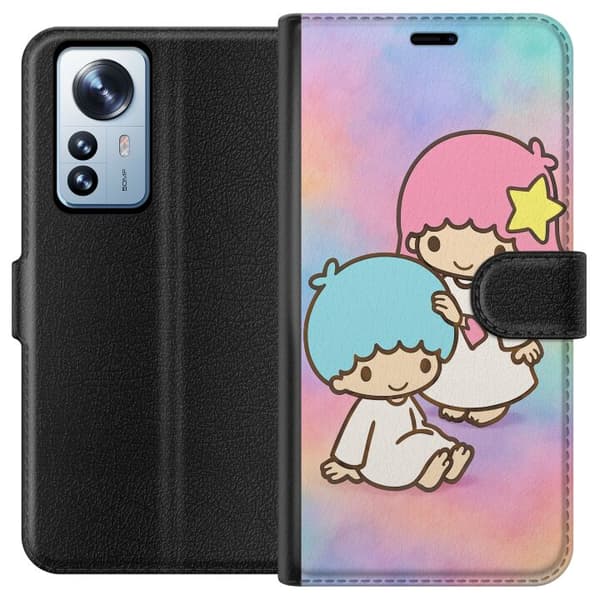 Xiaomi 12 Pro Tegnebogsetui Kawaii Sanrio Kiki Lola Little Twin Stars