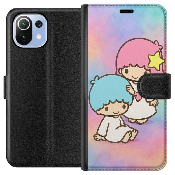 Xiaomi Mi 11 Lite Tegnebogsetui Kawaii Sanrio Kiki Lola Little Twin Stars