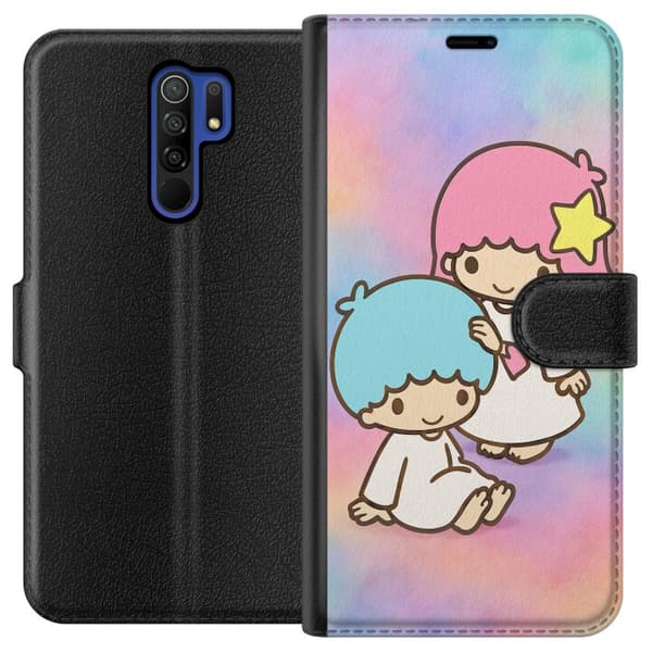 Xiaomi Redmi 9 Tegnebogsetui Kawaii Sanrio Kiki Lola Little Twin Stars