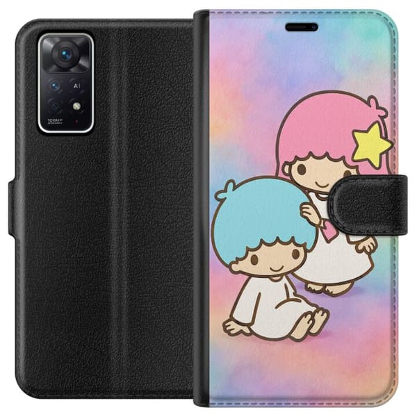 Xiaomi Redmi Note 11 Pro 5G Tegnebogsetui Kawaii Sanrio Kiki Lola Little Twin Stars