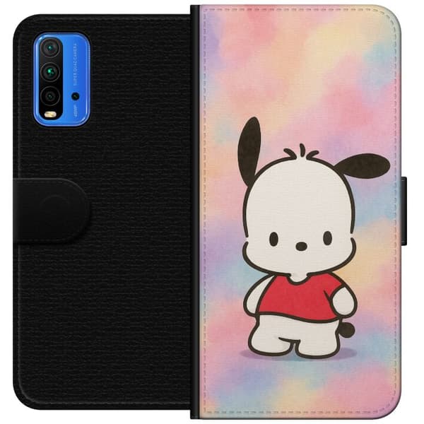 Xiaomi Redmi Note 9 4G Tegnebogsetui Kawaii Sanrio Pochacco