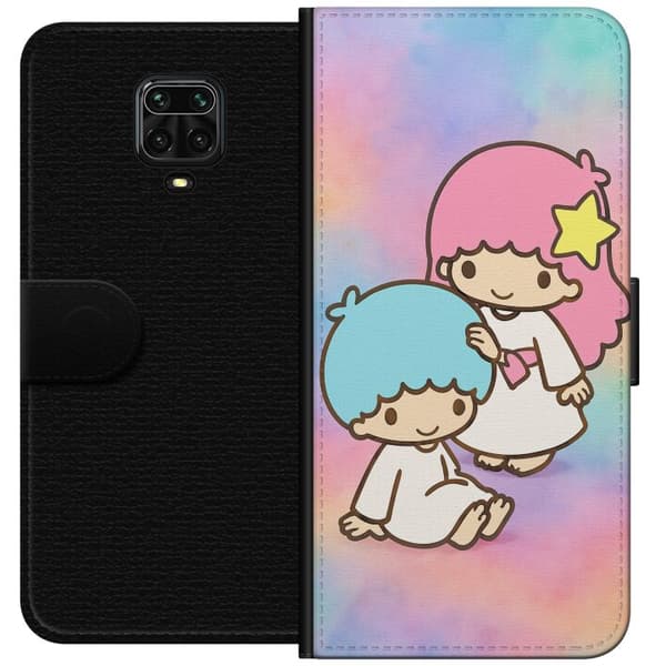 Xiaomi Redmi Note 9S Tegnebogsetui Kawaii Sanrio Kiki Lola Little Twin Stars