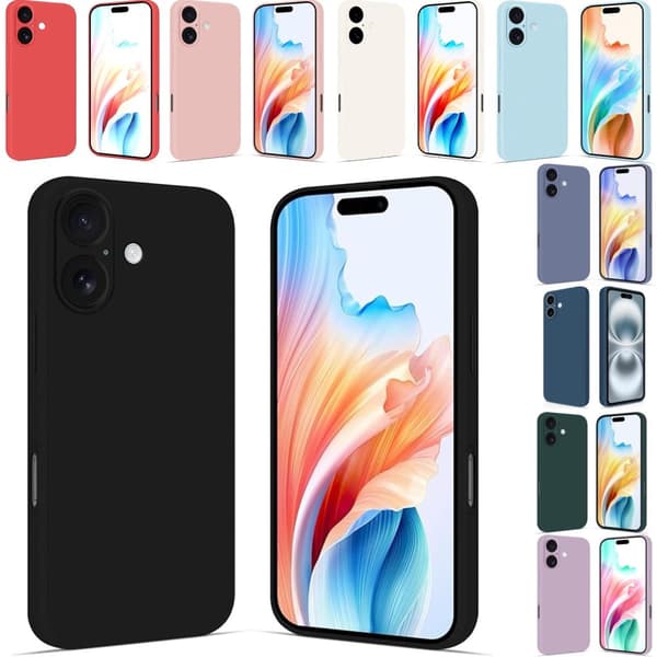 Iphone 16 skal mobilskal silikon / TPU Svart