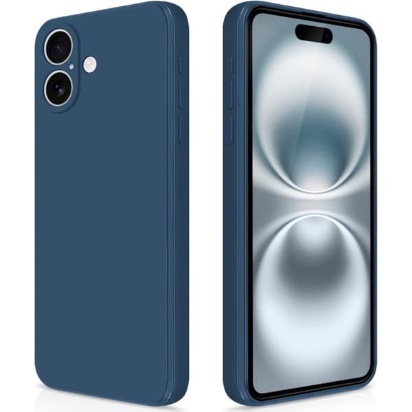 Iphone 16 Plus skal mobilskal silikon / TPU mörkblå