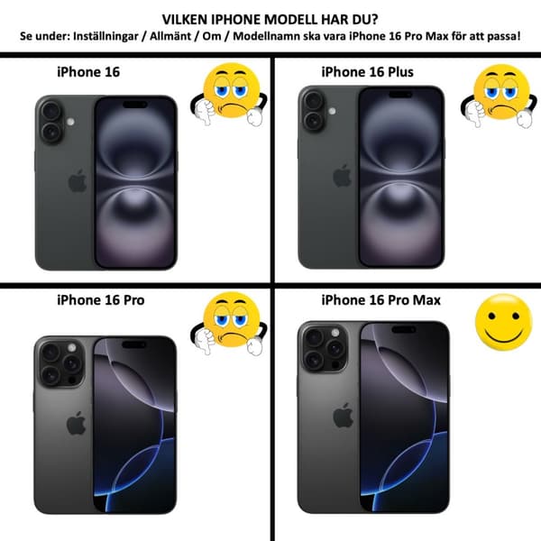 Iphone 16 Pro Max skal mobilskal silikon / TPU
