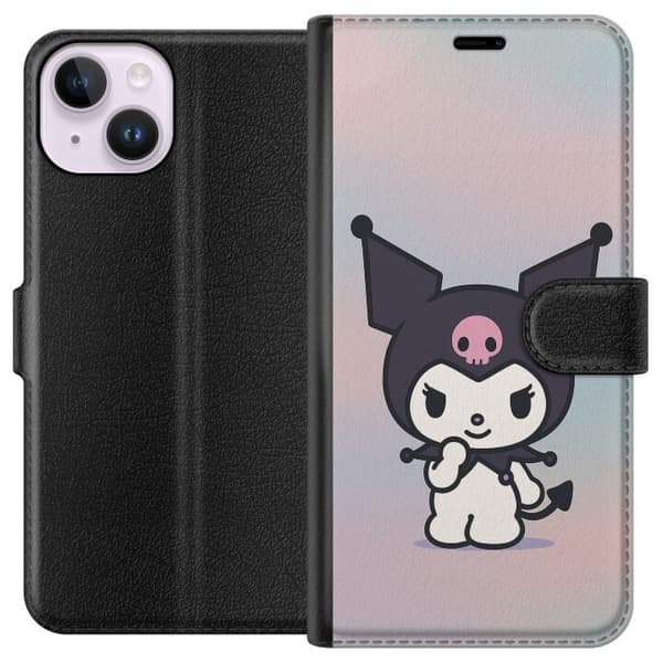 Apple iPhone 15 Lompakkokotelo Kawaii Sanrio Kuromi