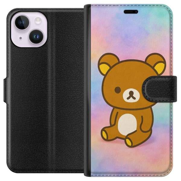 Apple iPhone 15 Tegnebogsetui Kawaii Sanrio Rilakkuma
