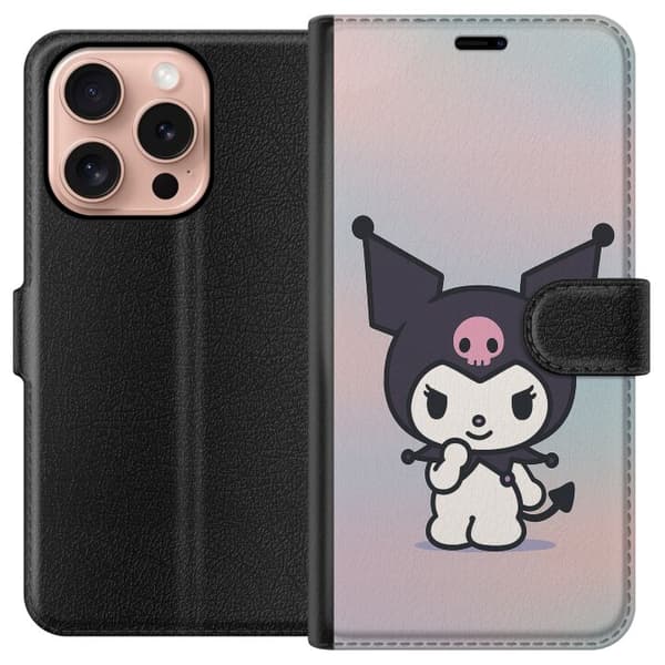 Apple iPhone 16 Pro Lommeboketui Kawaii Sanrio Kuromi