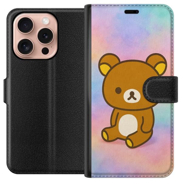 Apple iPhone 16 Pro Plånboksfodral Kawaii Sanrio Rilakkuma