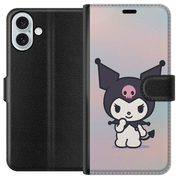 Apple iPhone 16 Plus Lommeboketui Kawaii Sanrio Kuromi