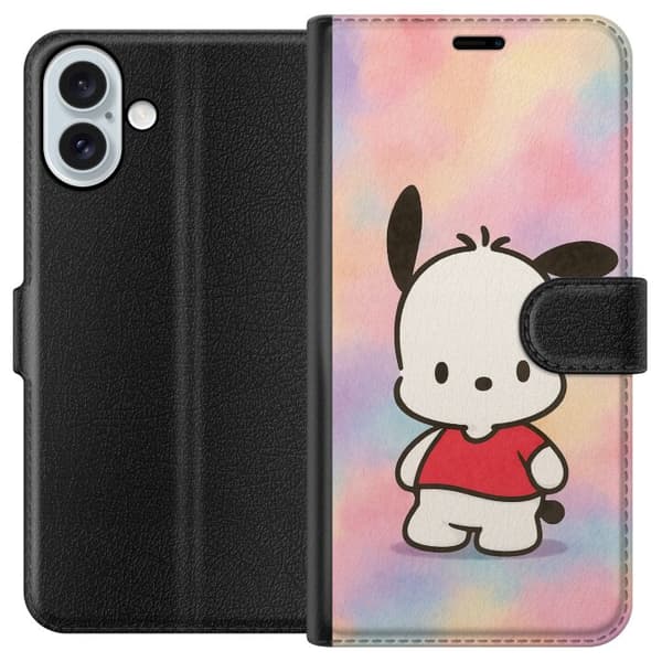 Apple iPhone 16 Plus Tegnebogsetui Kawaii Sanrio Pochacco