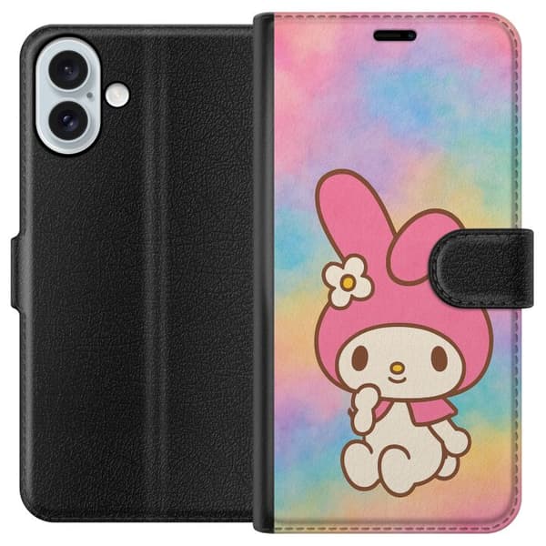 Apple iPhone 16 Plus Lompakkokotelo Kawaii Sanrio My Melody