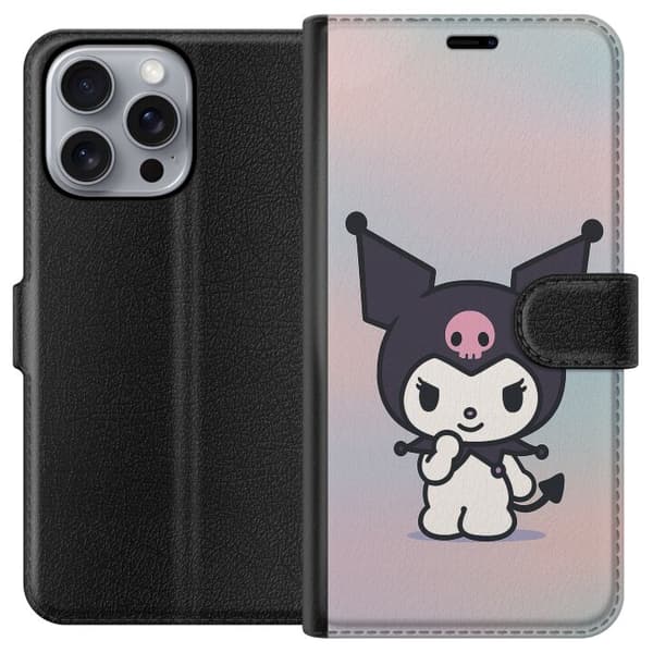 Apple iPhone 16 Pro Max Tegnebogsetui Kawaii Sanrio Kuromi