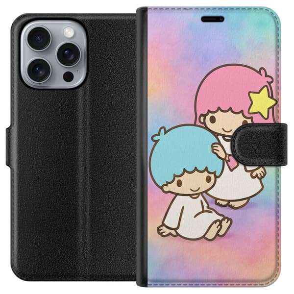 Apple iPhone 16 Pro Max Plånboksfodral Kawaii Sanrio Kiki Lola Little Twin Stars