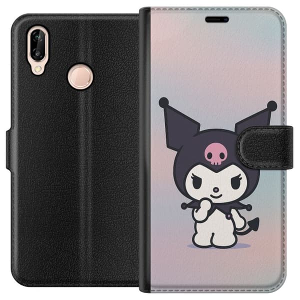 Huawei P20 lite Tegnebogsetui Kawaii Sanrio Kuromi