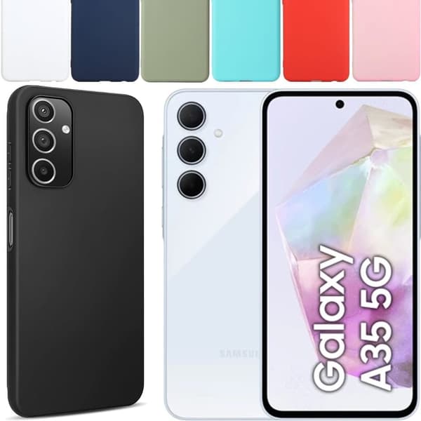 Samsung Galaxy A35 skal mobilskal silikon / TPU Svart