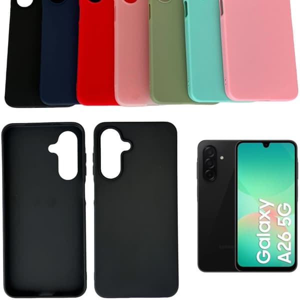 Silikon TPU skal Samsung A26/A265G fodral mobilskal skärmskydd