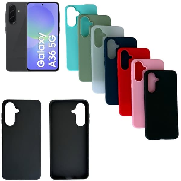 Silikon TPU skal Samsung A36/A365G fodral mobilskal skärmskydd