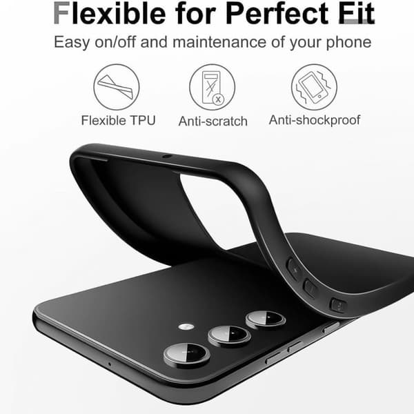 Silikon TPU skal Samsung A35/A355G fodral mobilskal skärmskydd