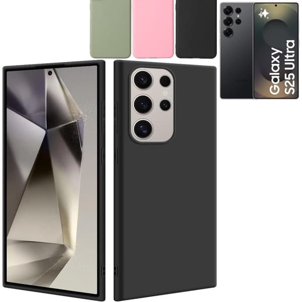 Silikon TPU skal Samsung S25 Ultra fodral mobilskal skärmskydd Grön
