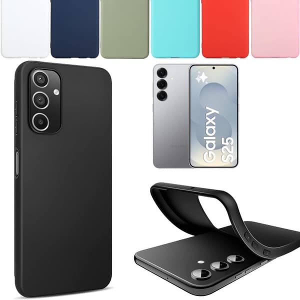Silikon TPU skal Samsung S25/S255G fodral mobilskal skärmskydd Blå